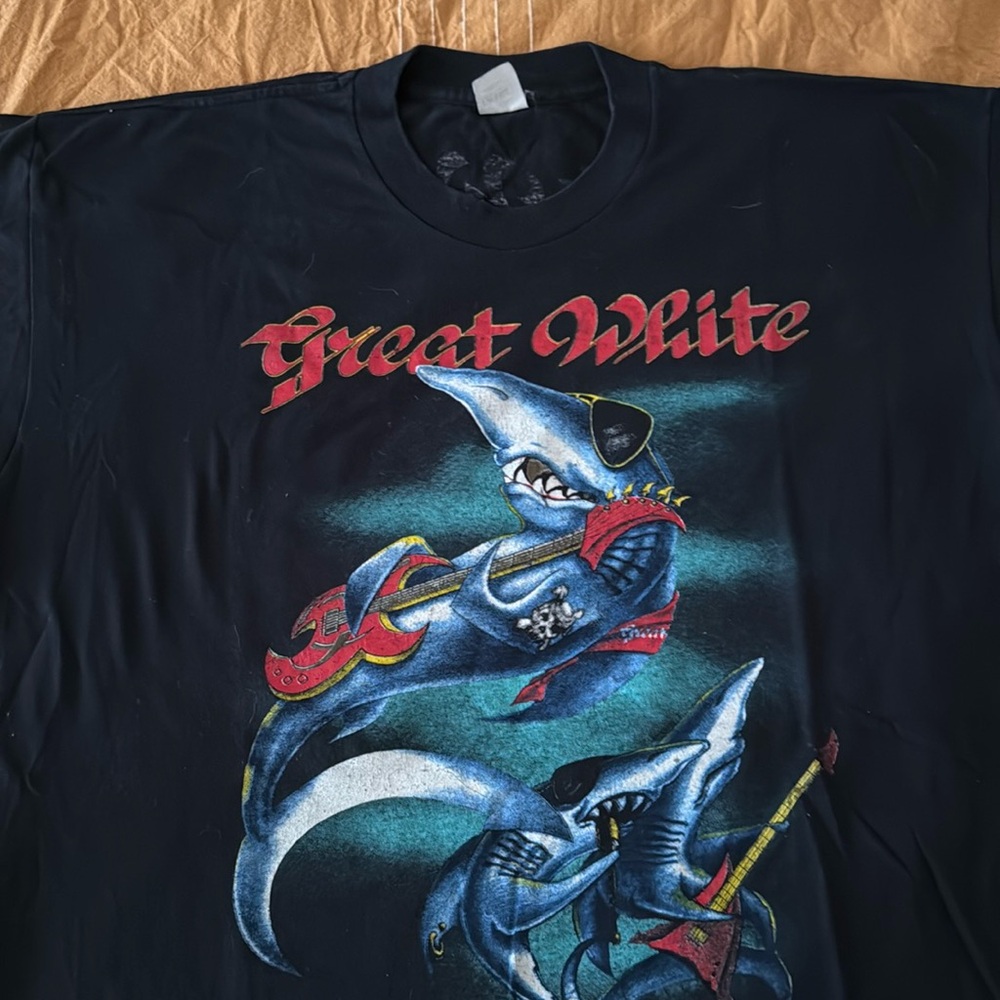 Vintage concert T-shirt great white tour 1989 size extra large